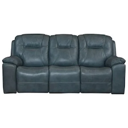 Casual Reclining Sofa with Cup Holders